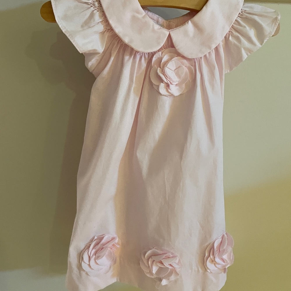 Carriage Boutique Pink Dress with Rosettes - Size 9 months